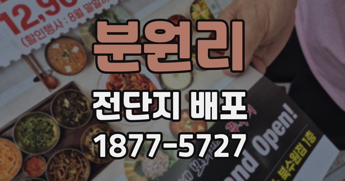 분원리 전단지 배포