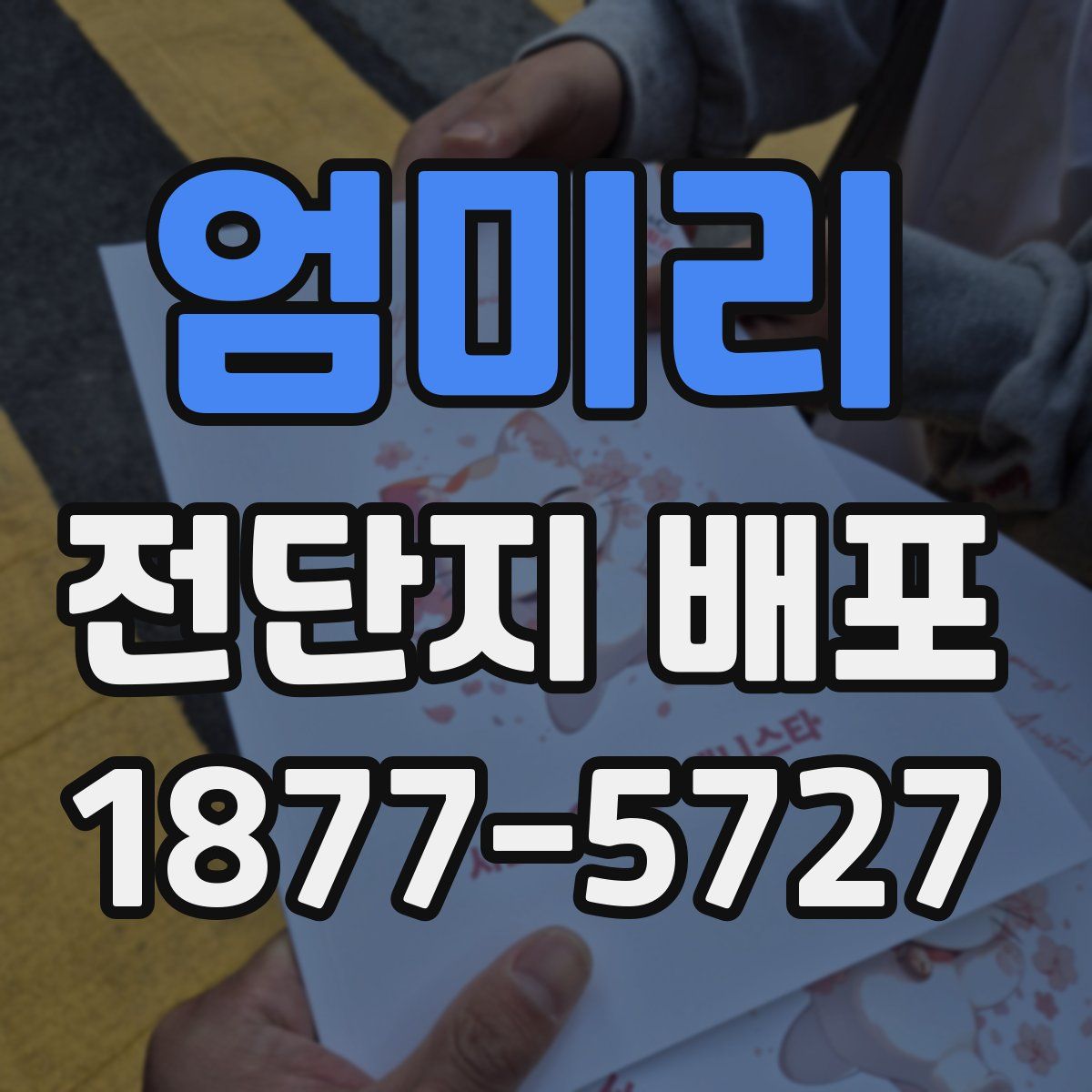 엄미리 전단지 배포