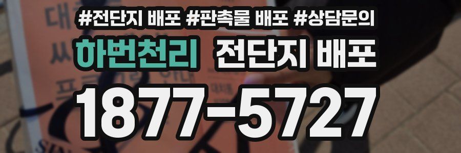 하번천리 전단지 배포