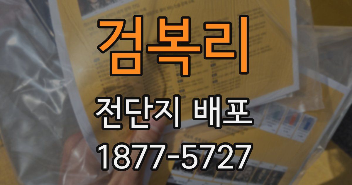 검복리 전단지 배포
