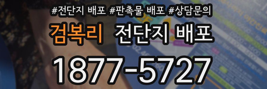 검복리 전단지 배포