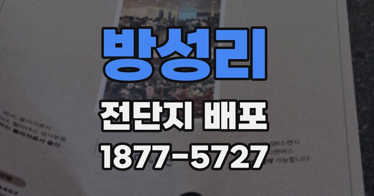 방성리 전단지 배포