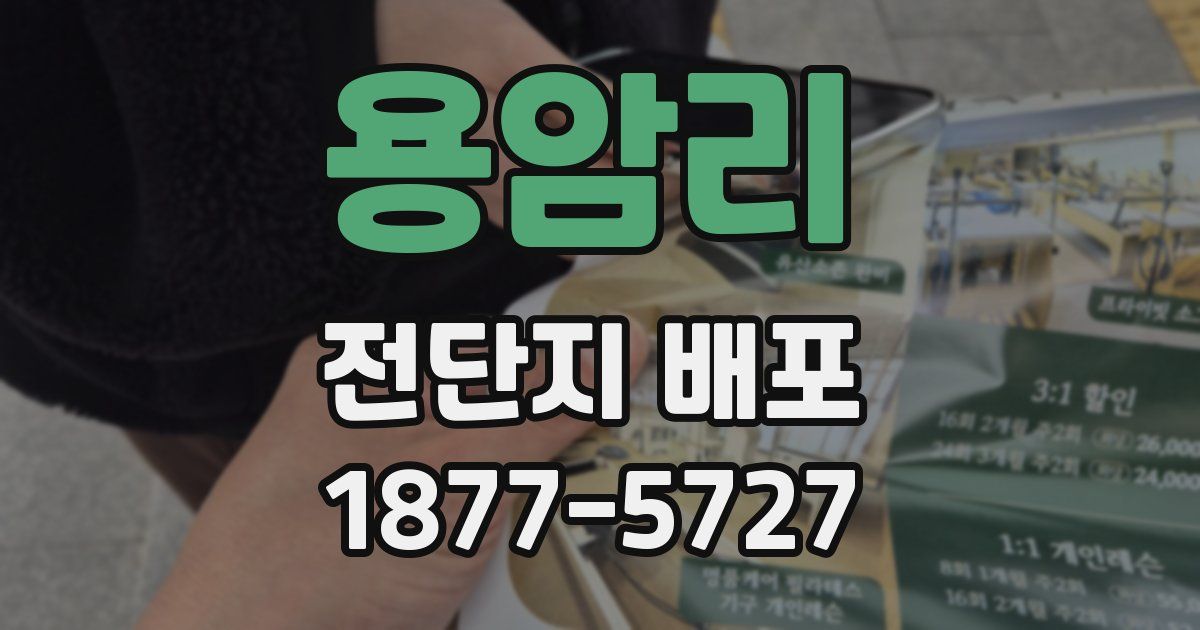 용암리 전단지 배포