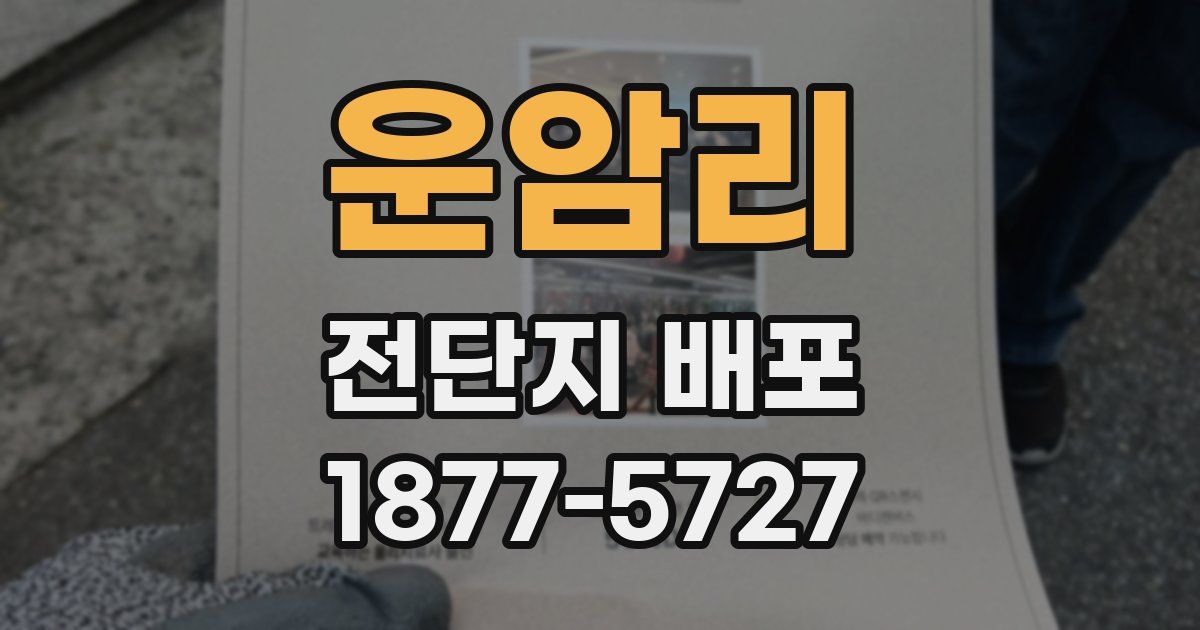 운암리 전단지 배포