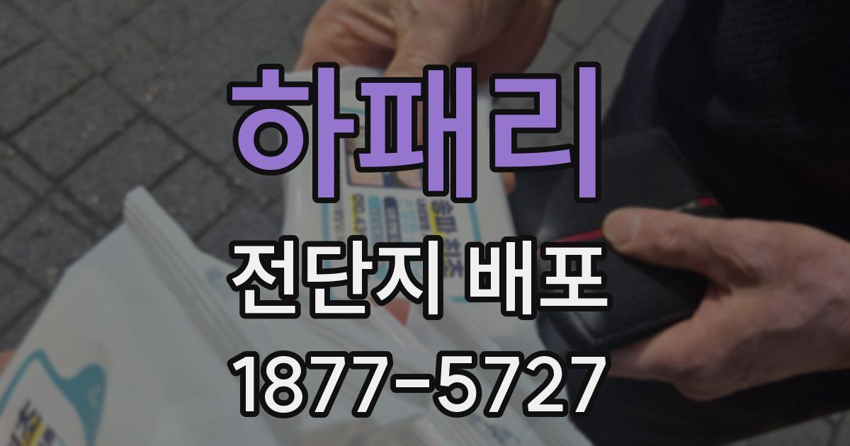 하패리 전단지 배포