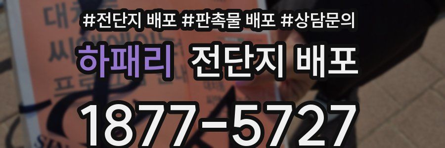 하패리 전단지 배포