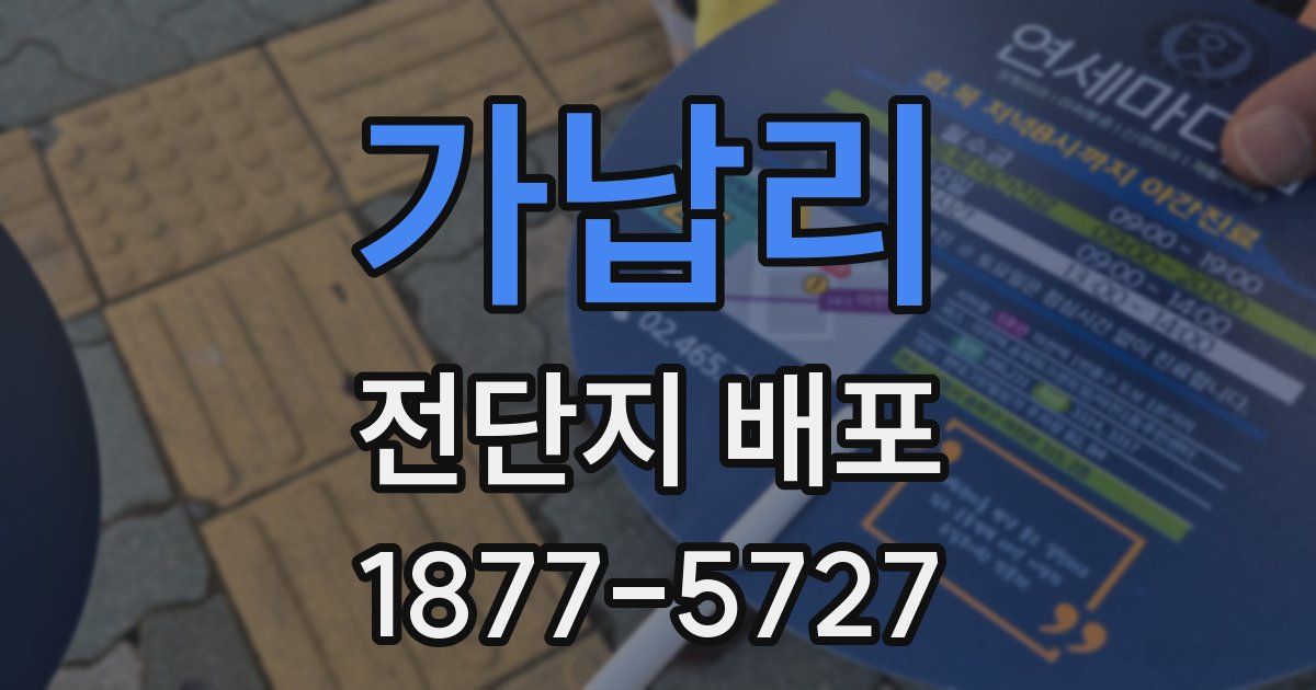 가납리 전단지 배포