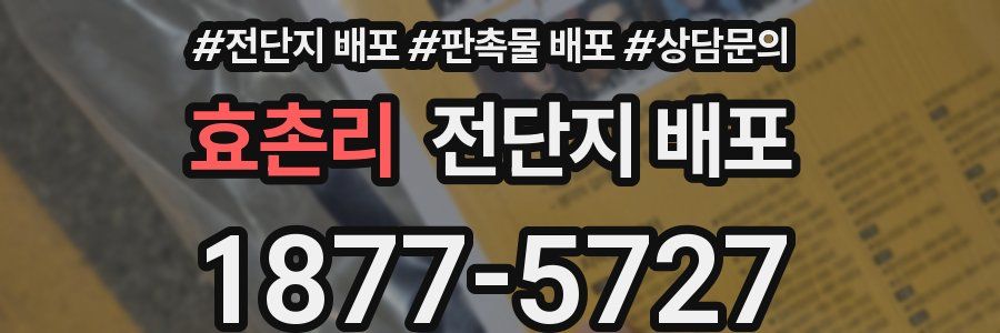 효촌리 전단지 배포