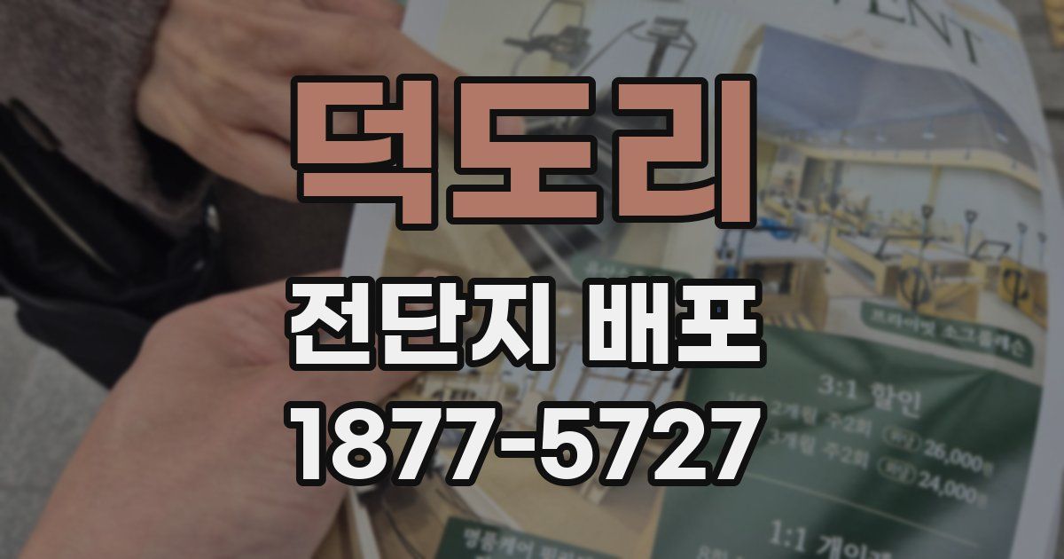 덕도리 전단지 배포