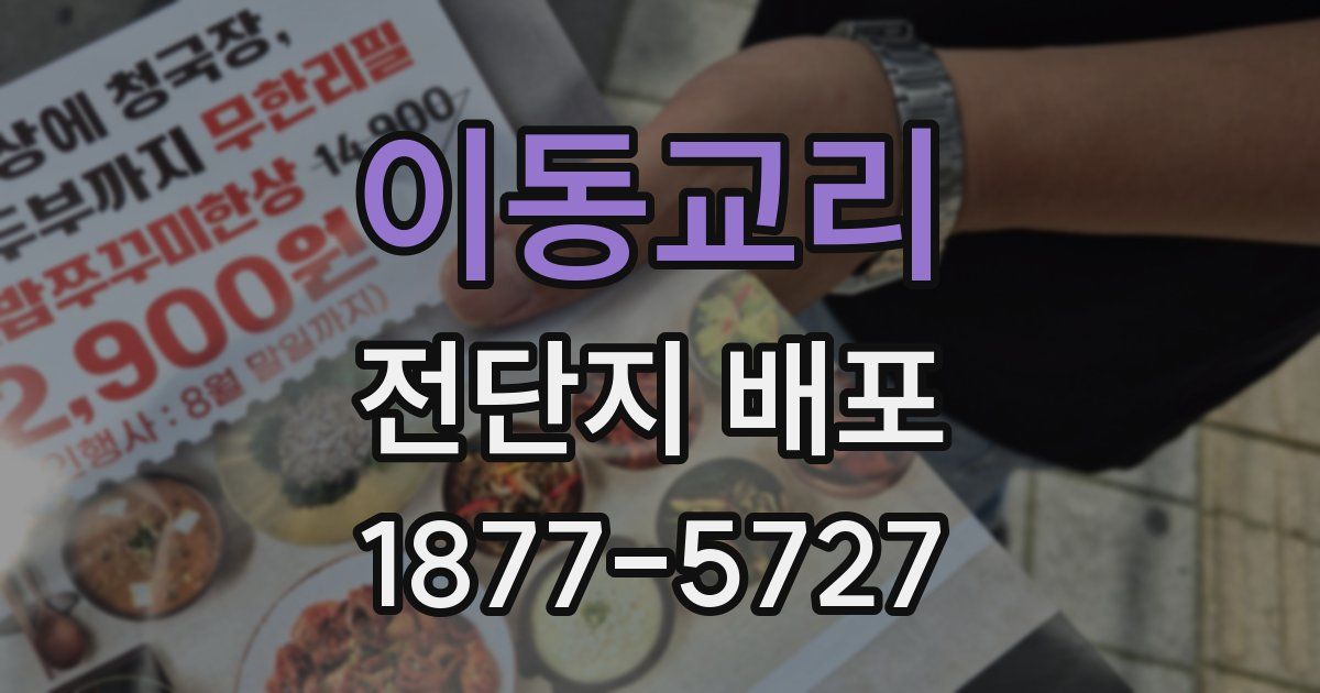 이동교리 전단지 배포