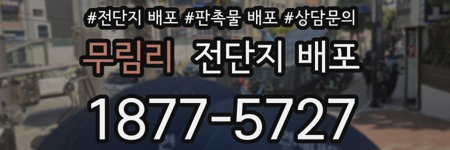 무림리 전단지 배포