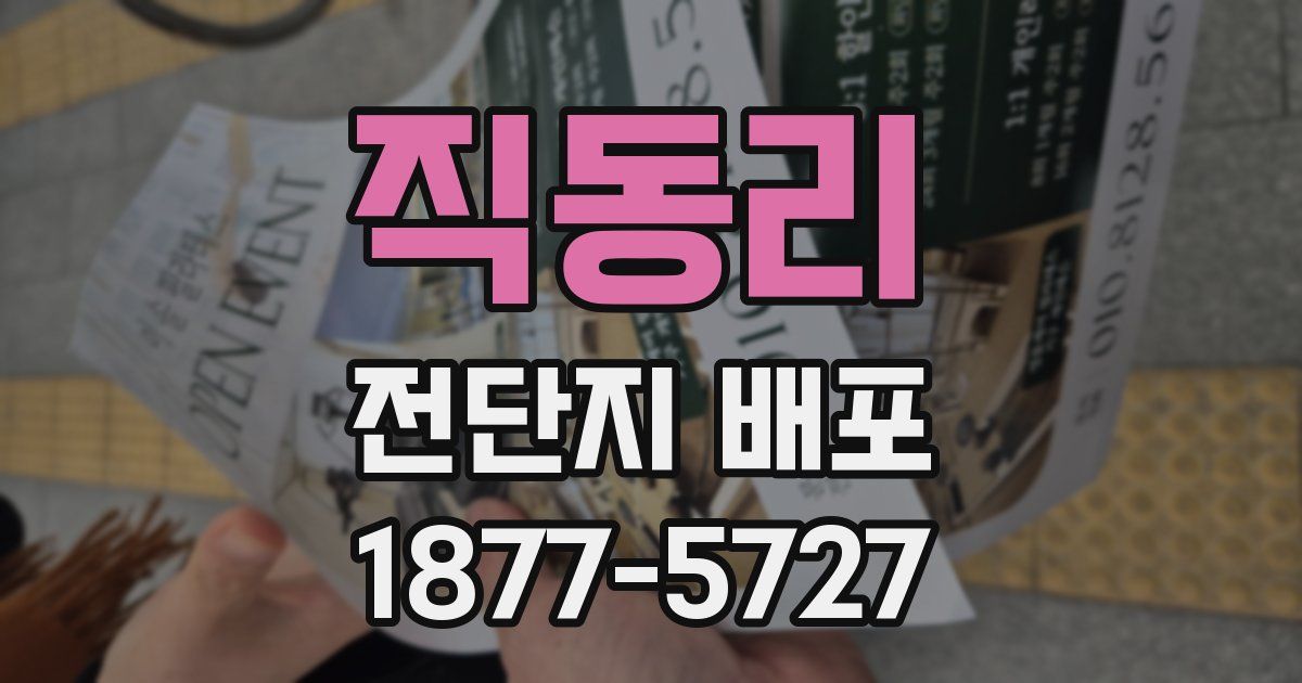 직동리 전단지 배포