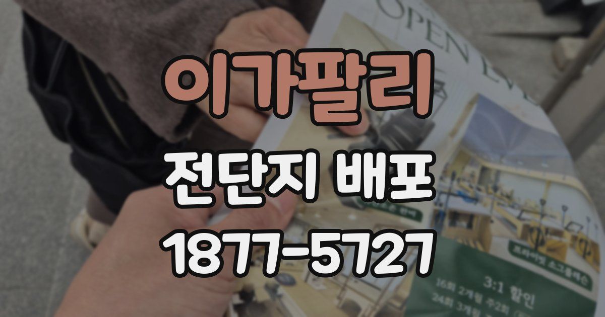 이가팔리 전단지 배포