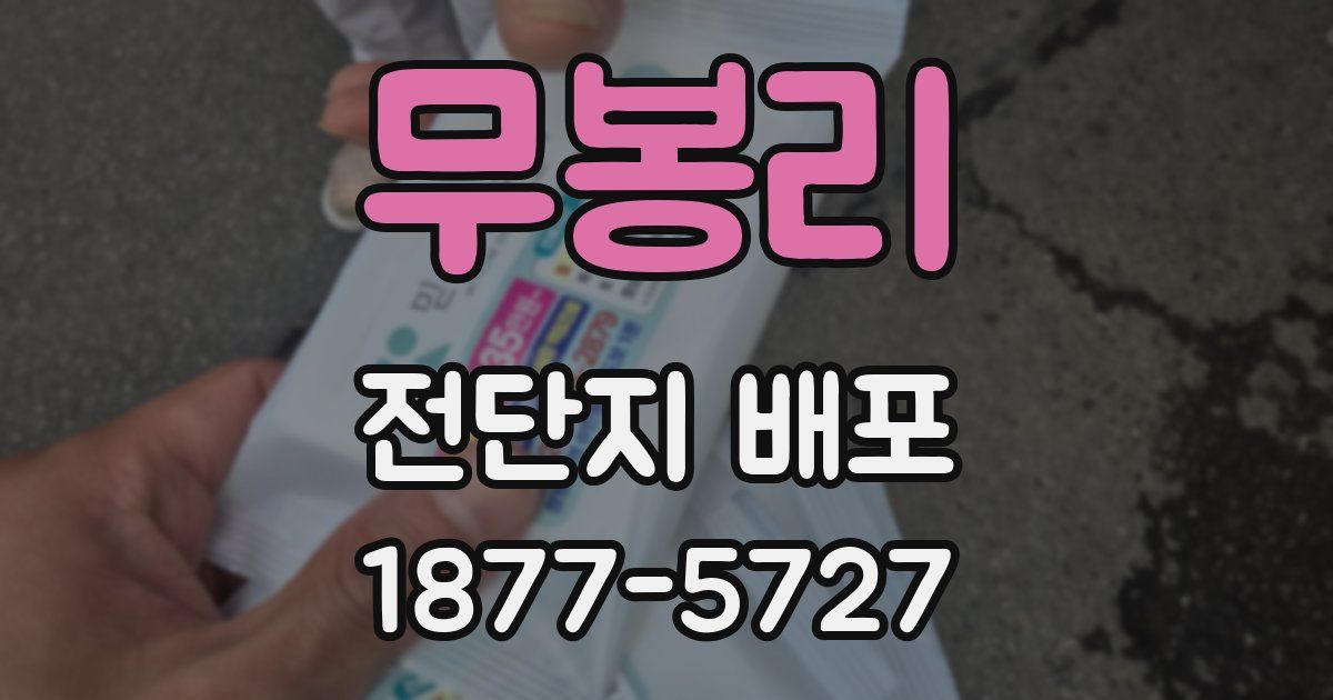 무봉리 전단지 배포