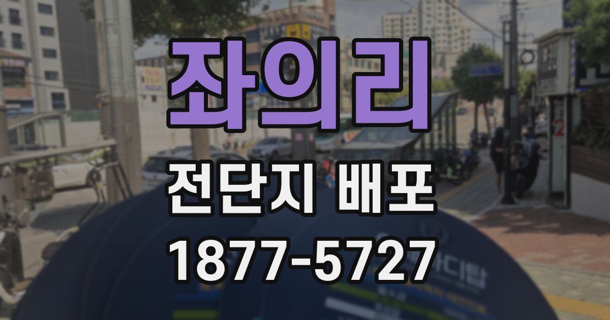 좌의리 전단지 배포