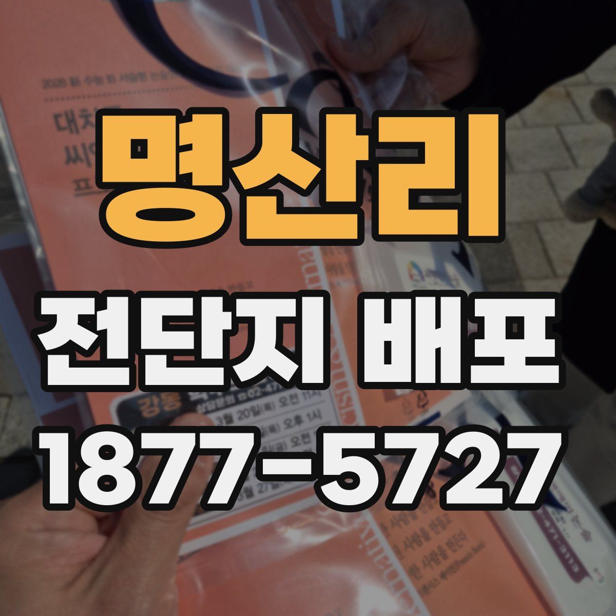 명산리 전단지 배포