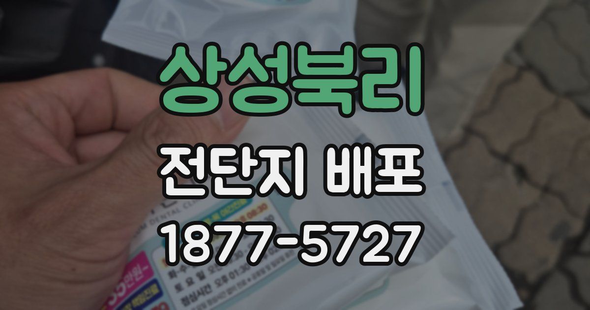 상성북리 전단지 배포