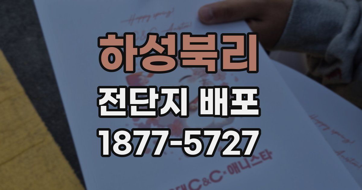 하성북리 전단지 배포