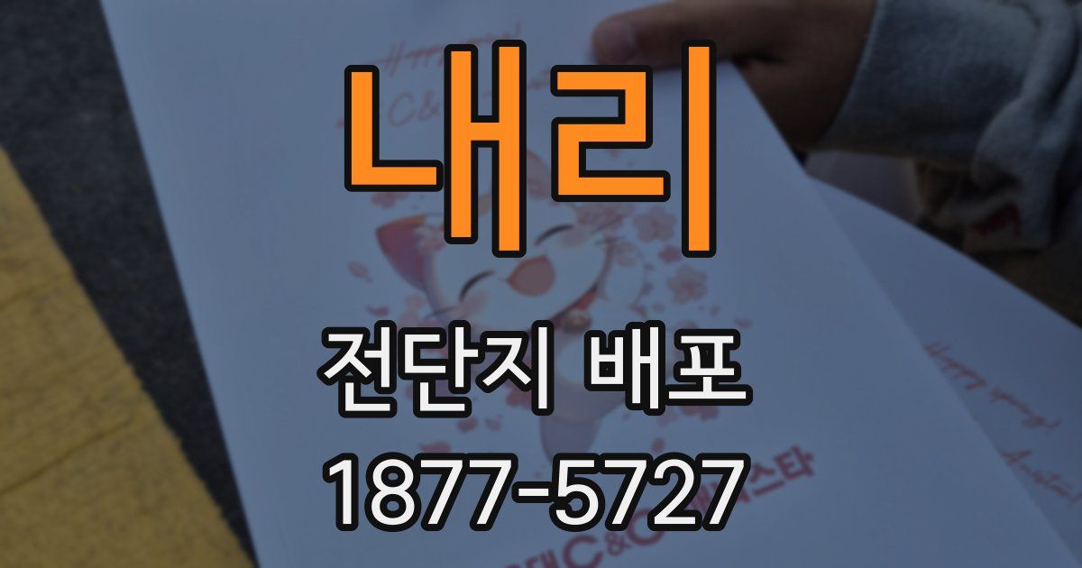 내리 전단지 배포