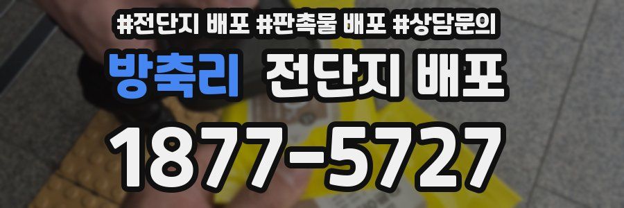 방축리 전단지 배포