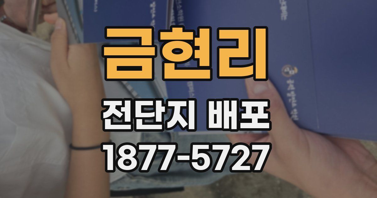 금현리 전단지 배포