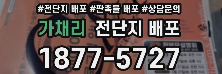 가채리 전단지 배포