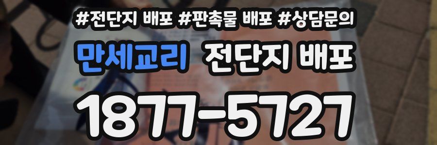 만세교리 전단지 배포