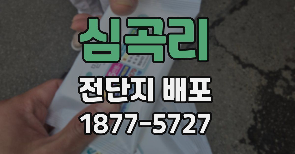심곡리 전단지 배포