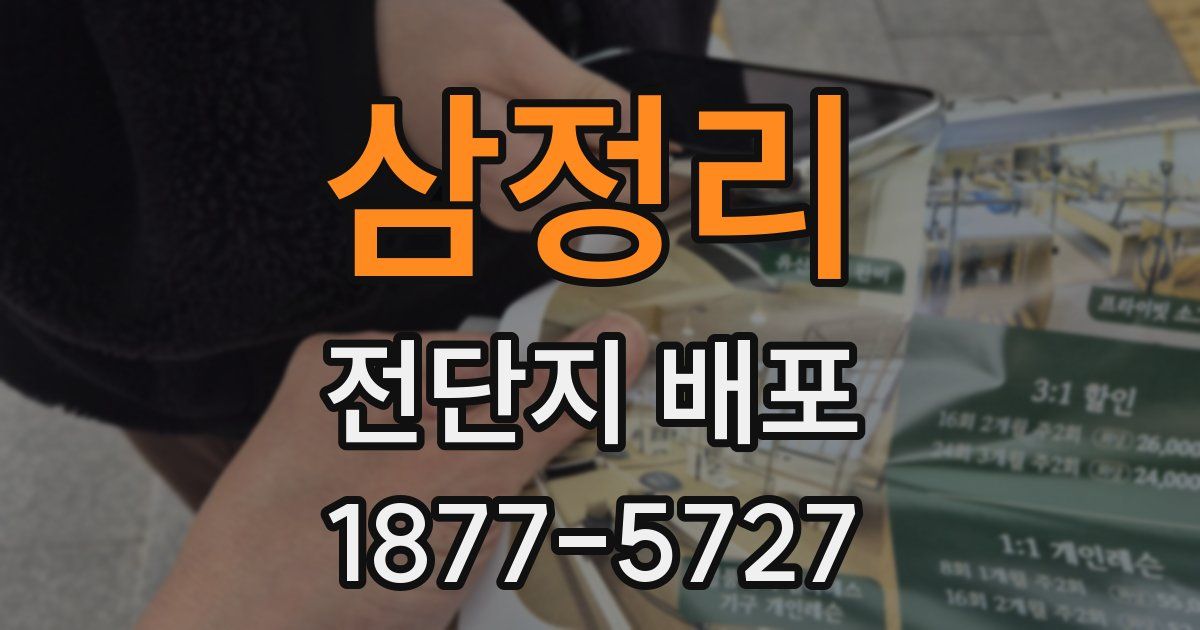 삼정리 전단지 배포