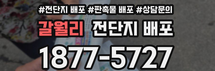 갈월리 전단지 배포