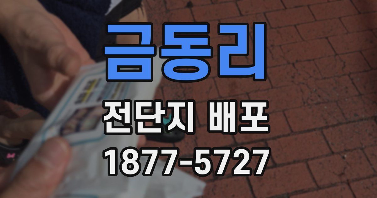 금동리 전단지 배포