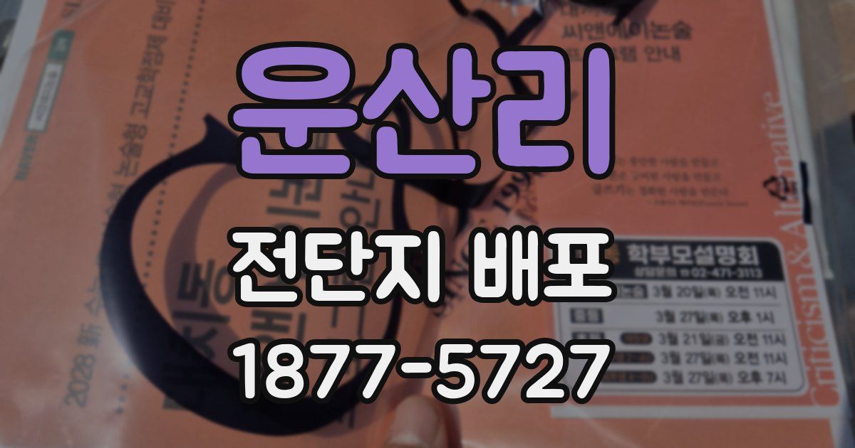 운산리 전단지 배포