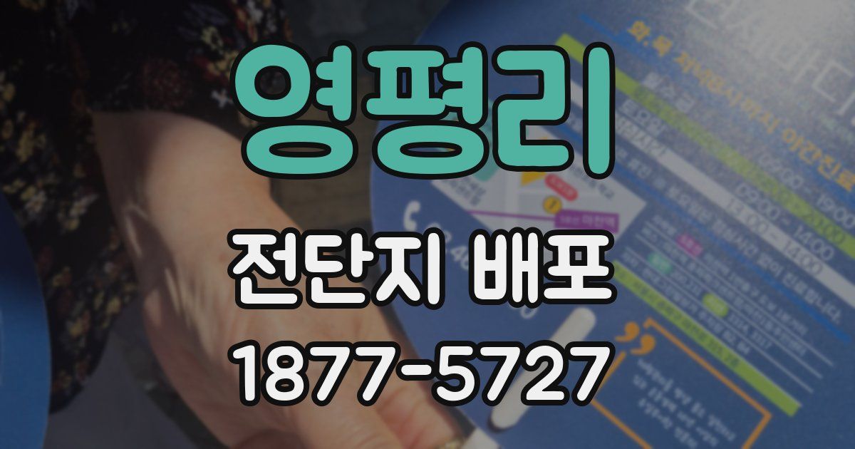 영평리 전단지 배포