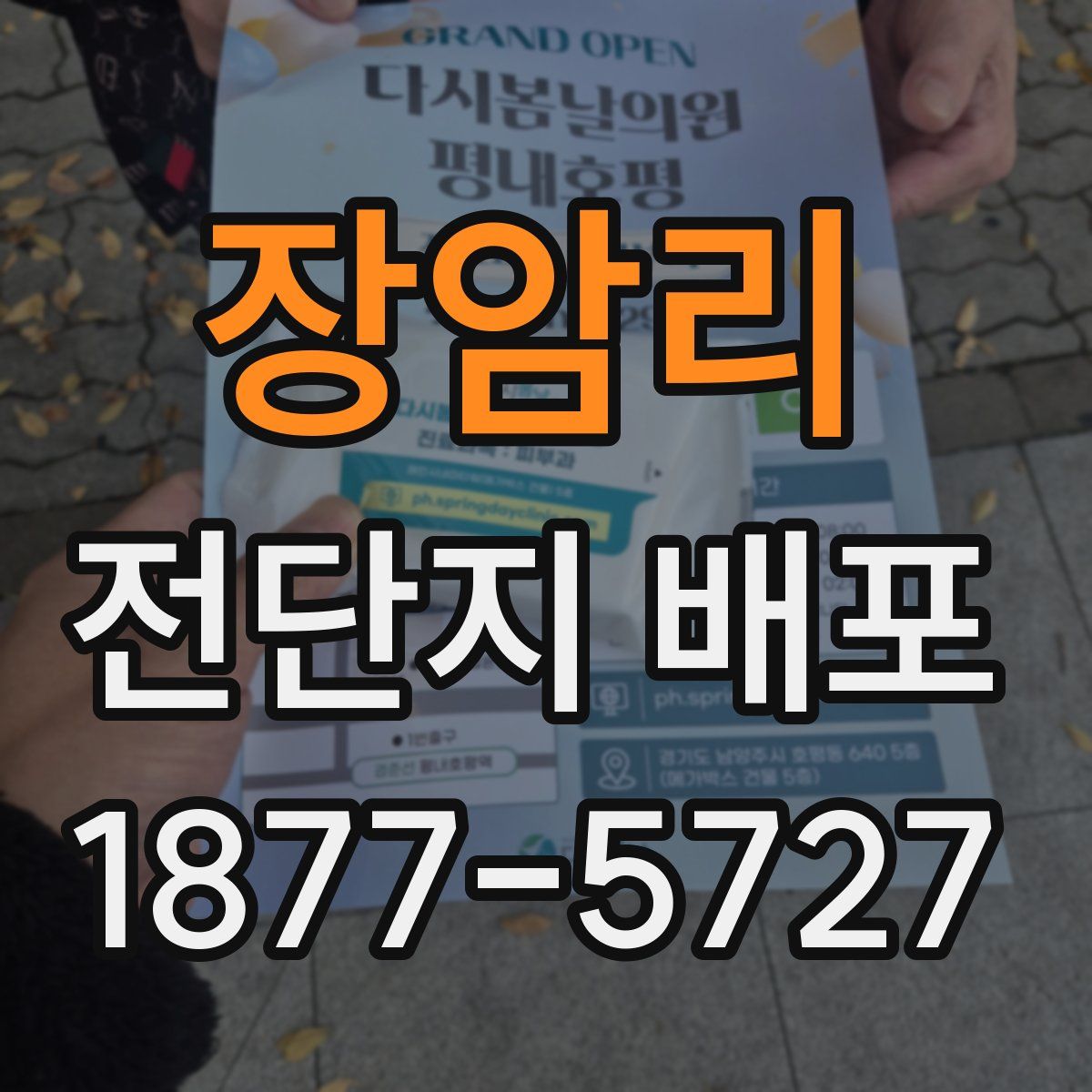 장암리 전단지 배포