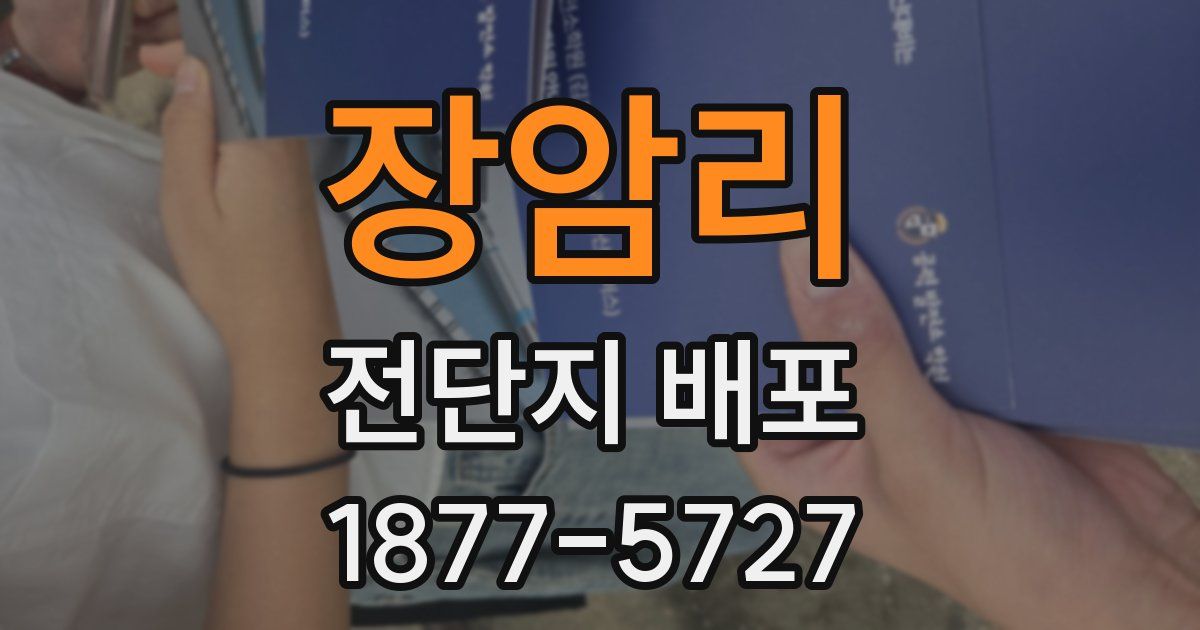 장암리 전단지 배포