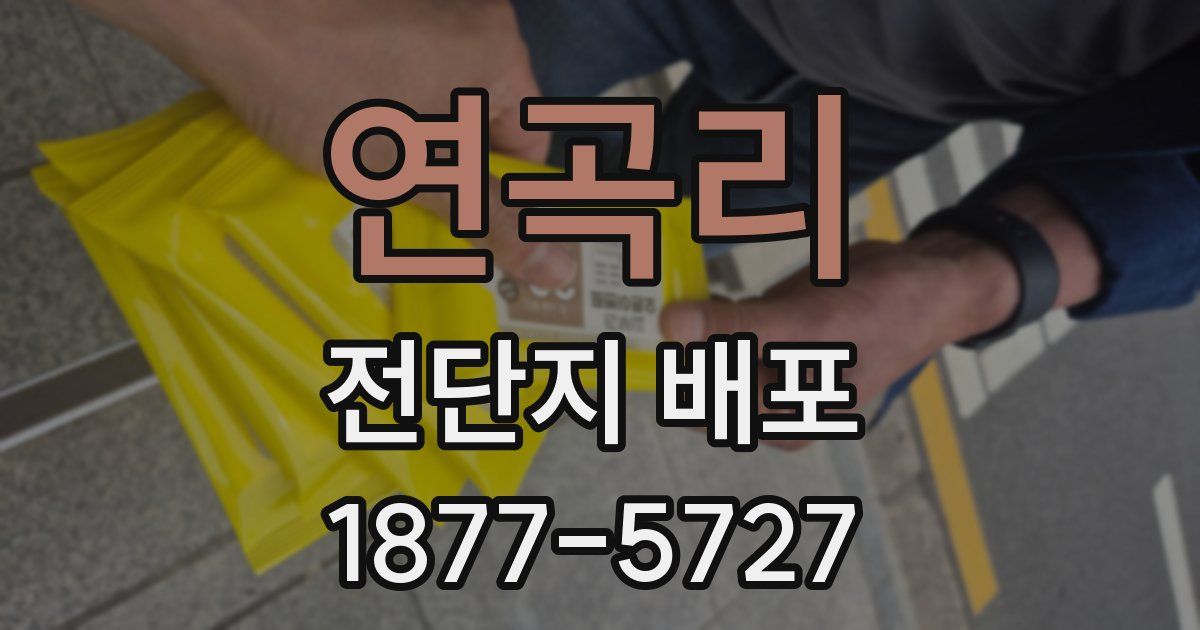 연곡리 전단지 배포