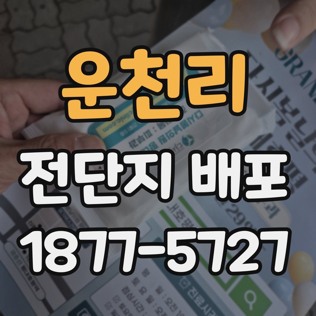 운천리 전단지 배포