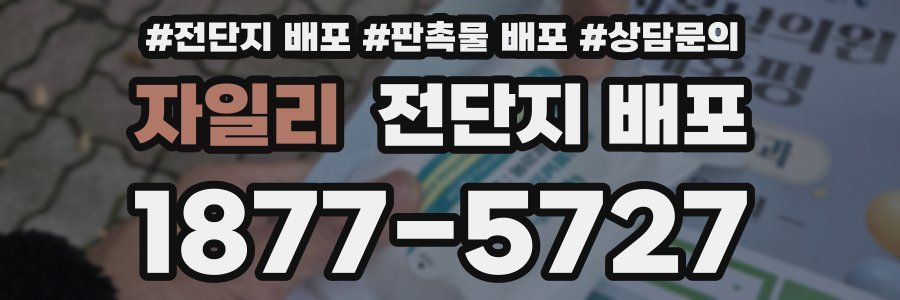 자일리 전단지 배포