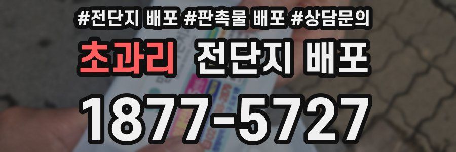 초과리 전단지 배포