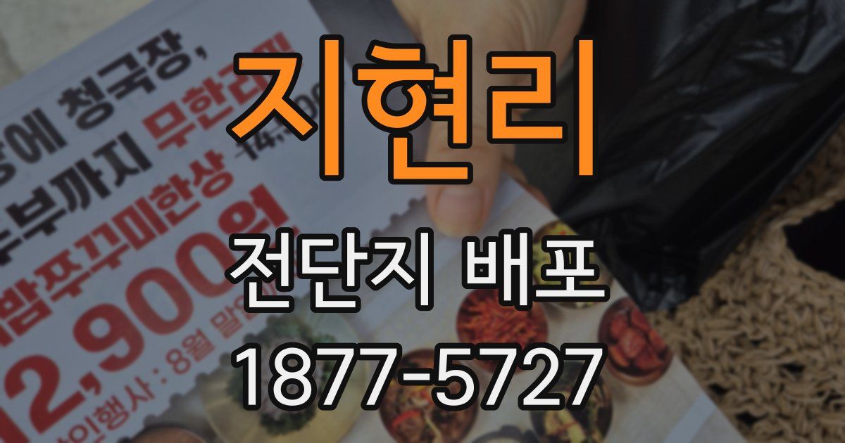 지현리 전단지 배포