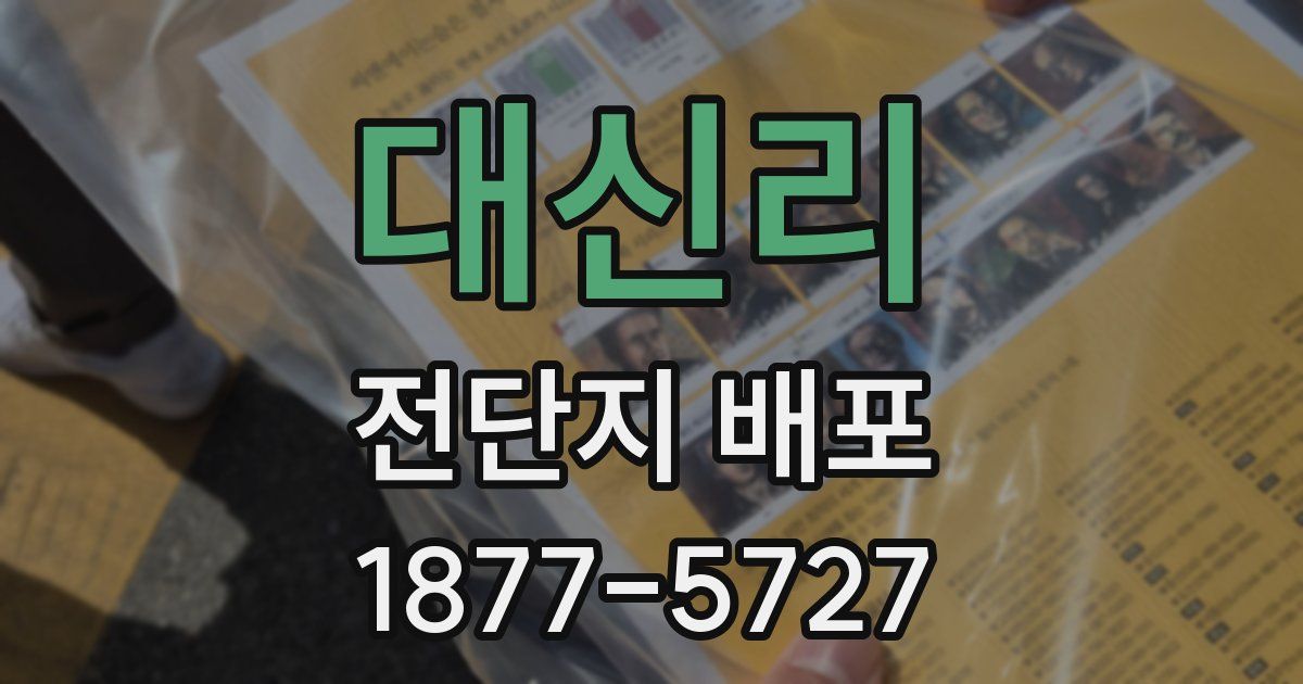 대신리 전단지 배포