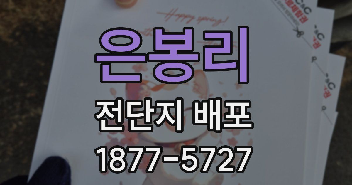 은봉리 전단지 배포