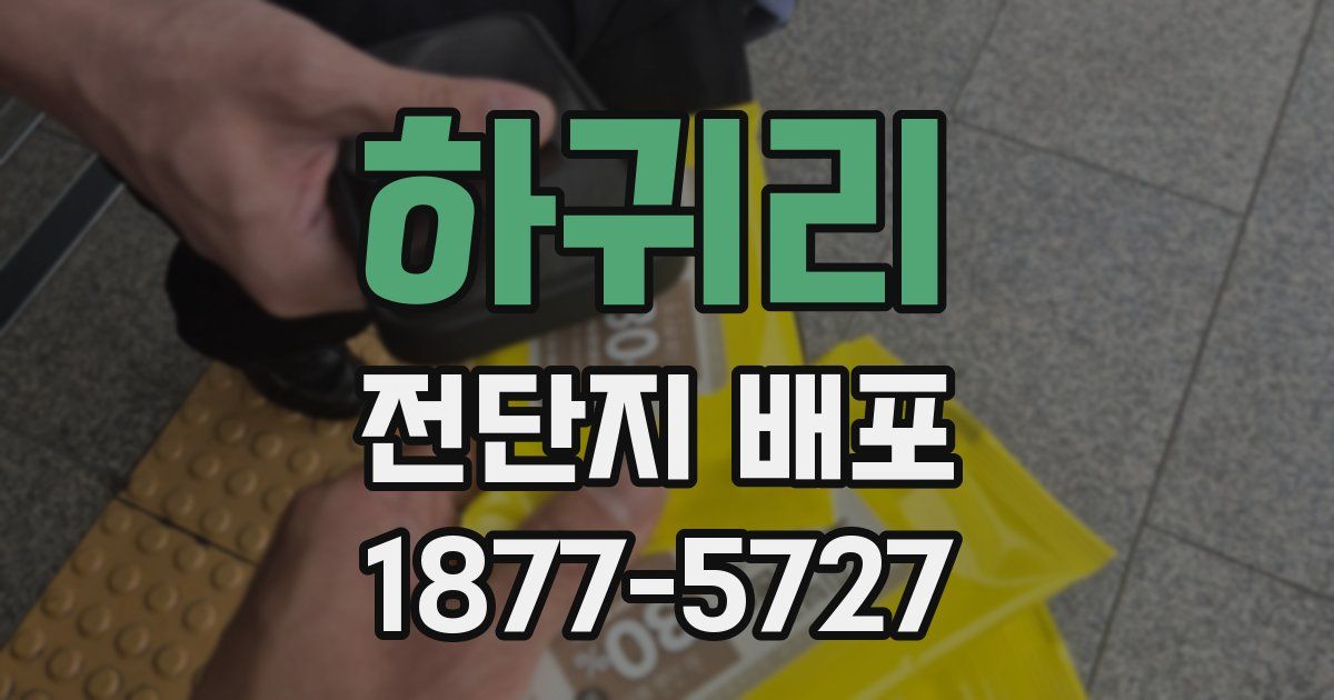 하귀리 전단지 배포