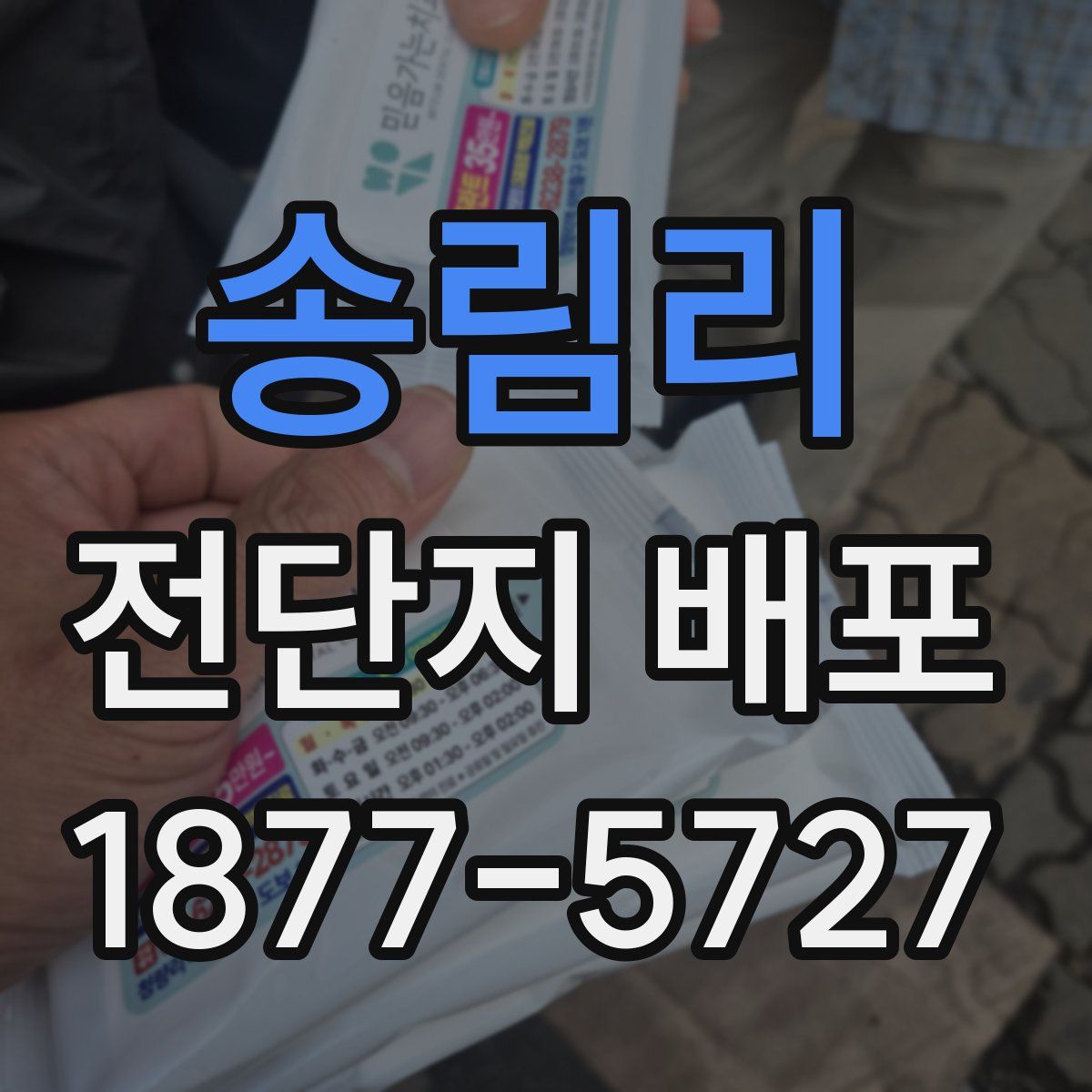 송림리 전단지 배포