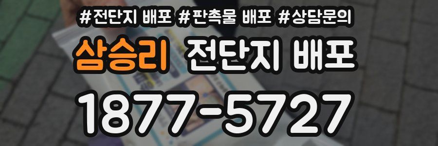 삼승리 전단지 배포