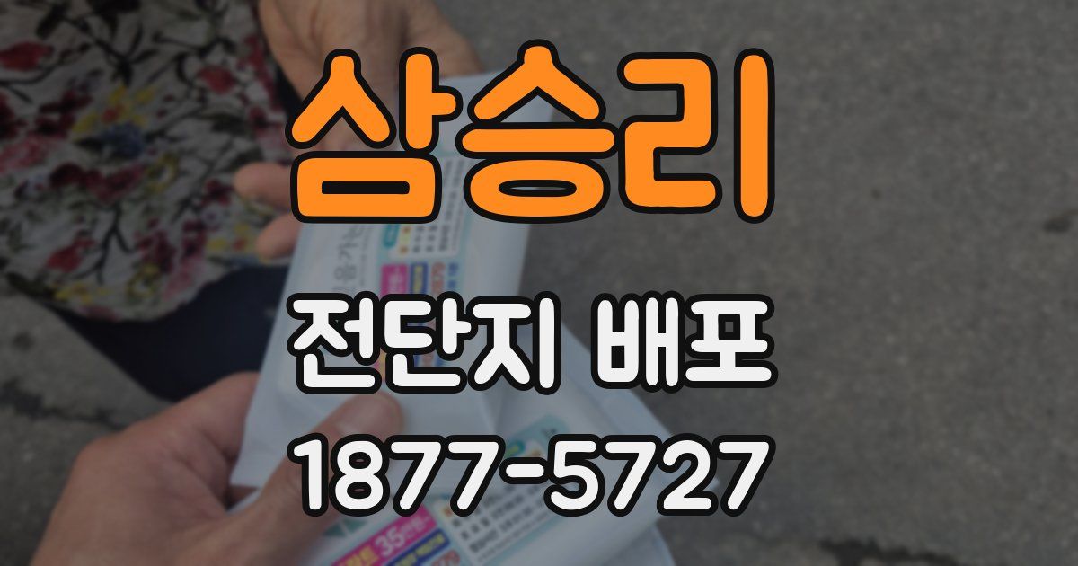 삼승리 전단지 배포
