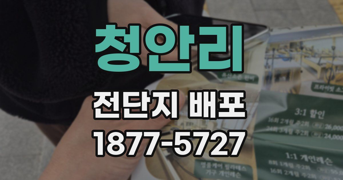 청안리 전단지 배포