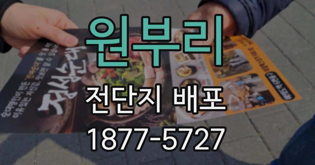 원부리 전단지 배포