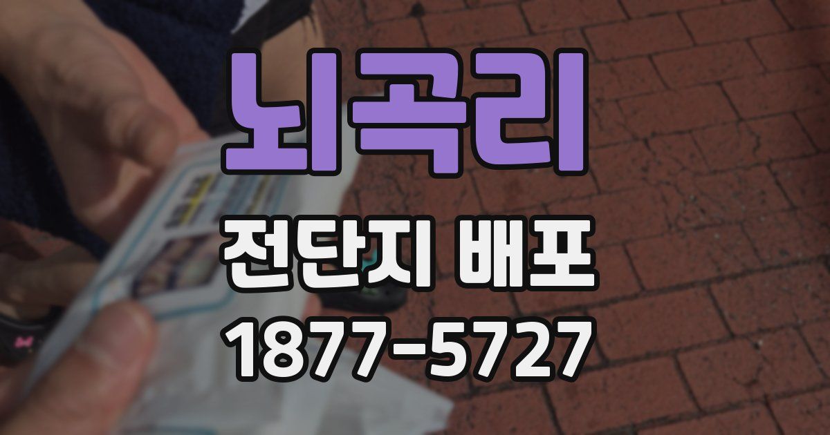 뇌곡리 전단지 배포