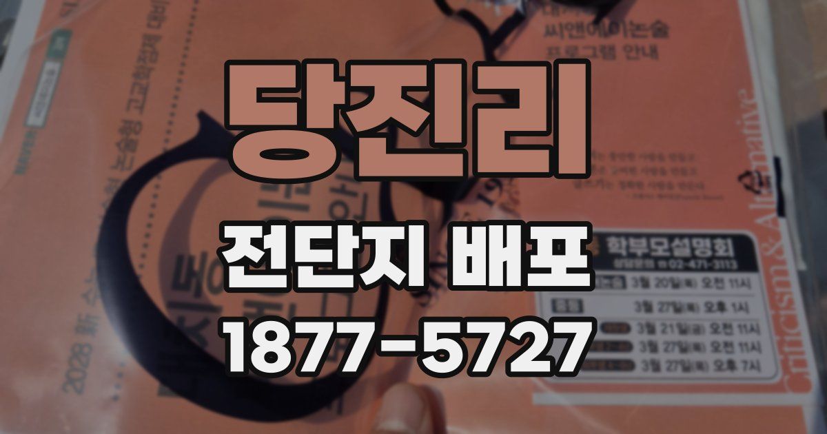 당진리 전단지 배포